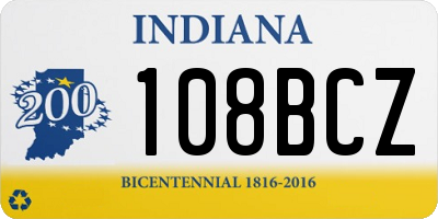 IN license plate 108BCZ