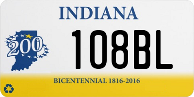 IN license plate 108BL
