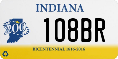 IN license plate 108BR