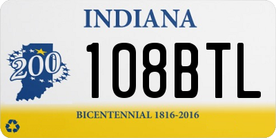 IN license plate 108BTL