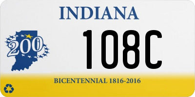 IN license plate 108C