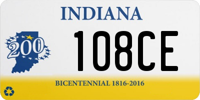 IN license plate 108CE