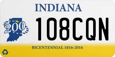 IN license plate 108CQN