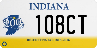 IN license plate 108CT