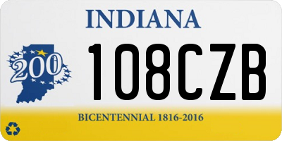 IN license plate 108CZB