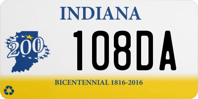 IN license plate 108DA