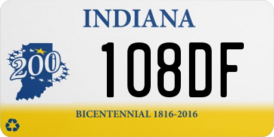 IN license plate 108DF