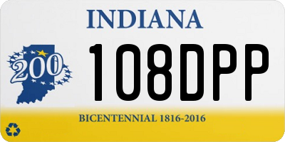 IN license plate 108DPP