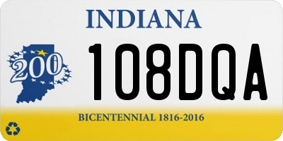 IN license plate 108DQA