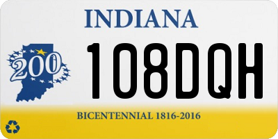 IN license plate 108DQH