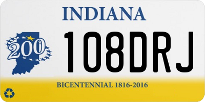IN license plate 108DRJ
