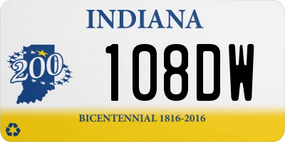 IN license plate 108DW