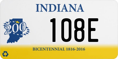 IN license plate 108E