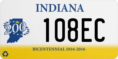 IN license plate 108EC