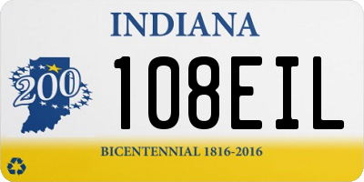 IN license plate 108EIL