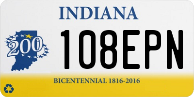 IN license plate 108EPN