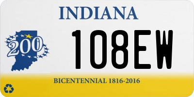 IN license plate 108EW