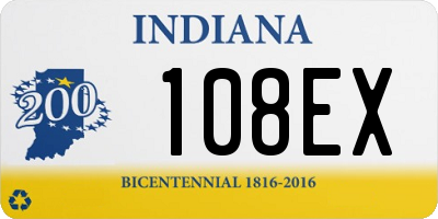 IN license plate 108EX
