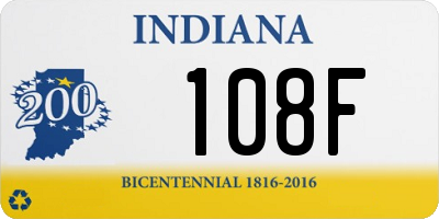 IN license plate 108F