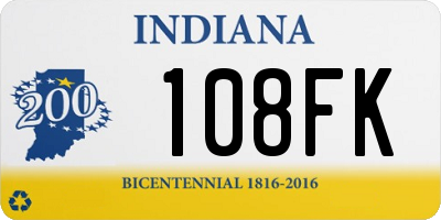 IN license plate 108FK