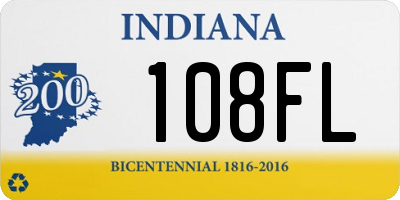 IN license plate 108FL