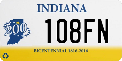 IN license plate 108FN