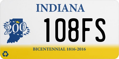 IN license plate 108FS