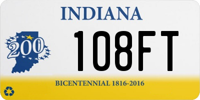 IN license plate 108FT