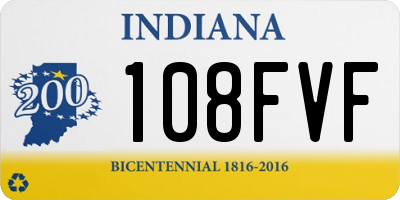 IN license plate 108FVF