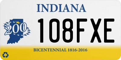 IN license plate 108FXE