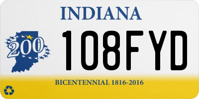 IN license plate 108FYD