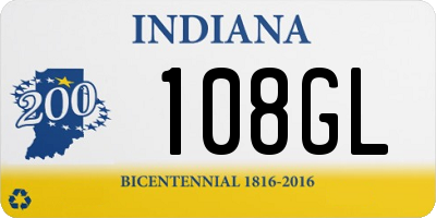 IN license plate 108GL