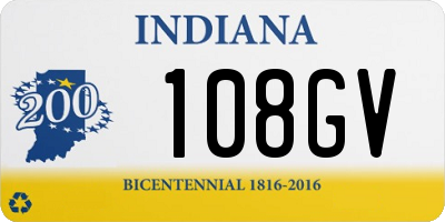 IN license plate 108GV
