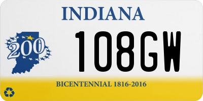 IN license plate 108GW