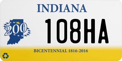 IN license plate 108HA