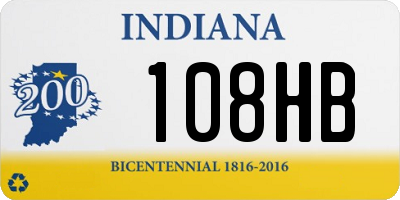 IN license plate 108HB