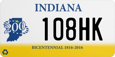 IN license plate 108HK