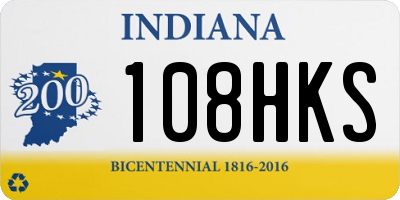 IN license plate 108HKS