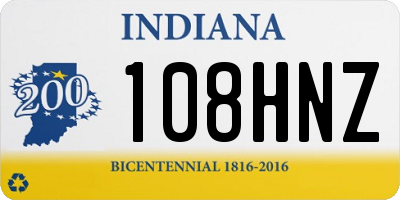 IN license plate 108HNZ