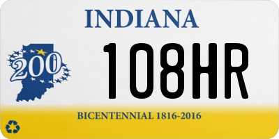 IN license plate 108HR