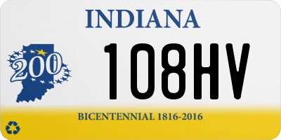IN license plate 108HV