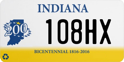 IN license plate 108HX