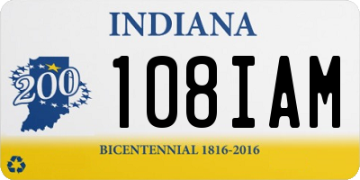 IN license plate 108IAM