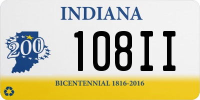 IN license plate 108II