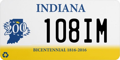 IN license plate 108IM