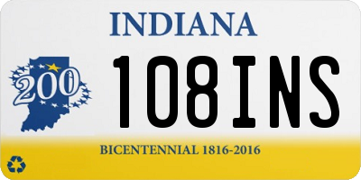 IN license plate 108INS
