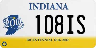 IN license plate 108IS