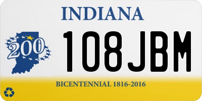IN license plate 108JBM