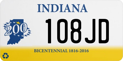 IN license plate 108JD
