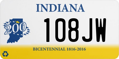 IN license plate 108JW